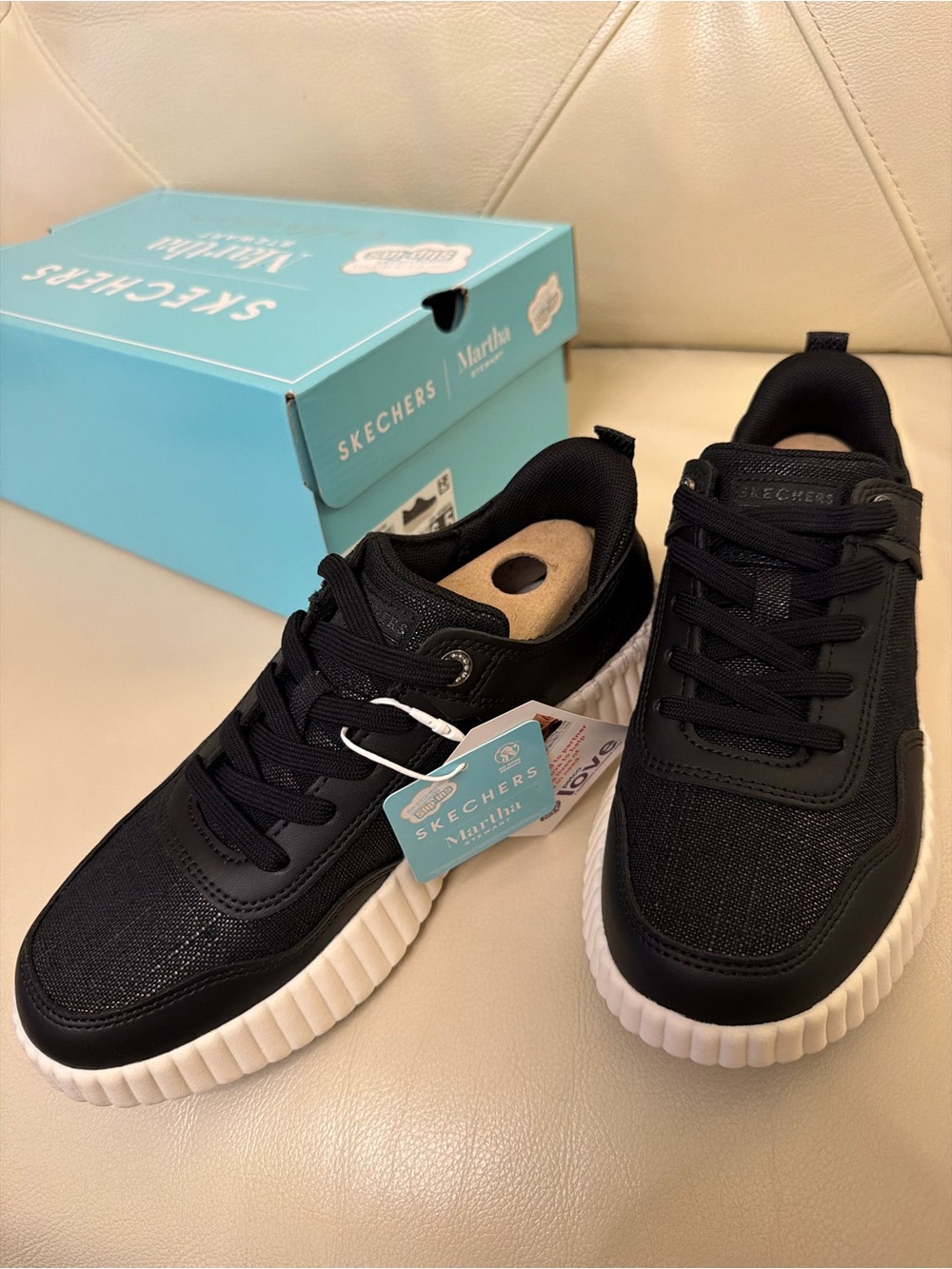 Skechers Martha Stewart Luxe walking and athletic Black  Slip-ins Casual Sneaker